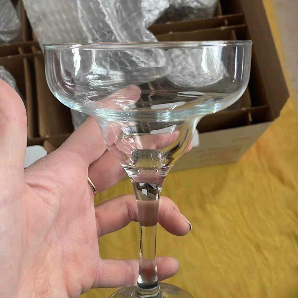 Brand New Margarita Glasses Set of 6 Cocktail Frozen Drink 10.25 oz Clear Glass